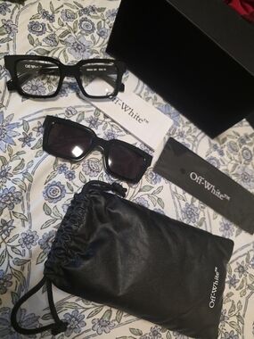 Off-White Men's Or Womens 2 In 1 Black Sunglasses - Classic Square Frame